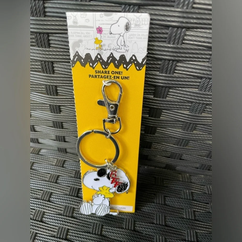 Snoopy Keychain,Peanuts Silver Keychain Clip